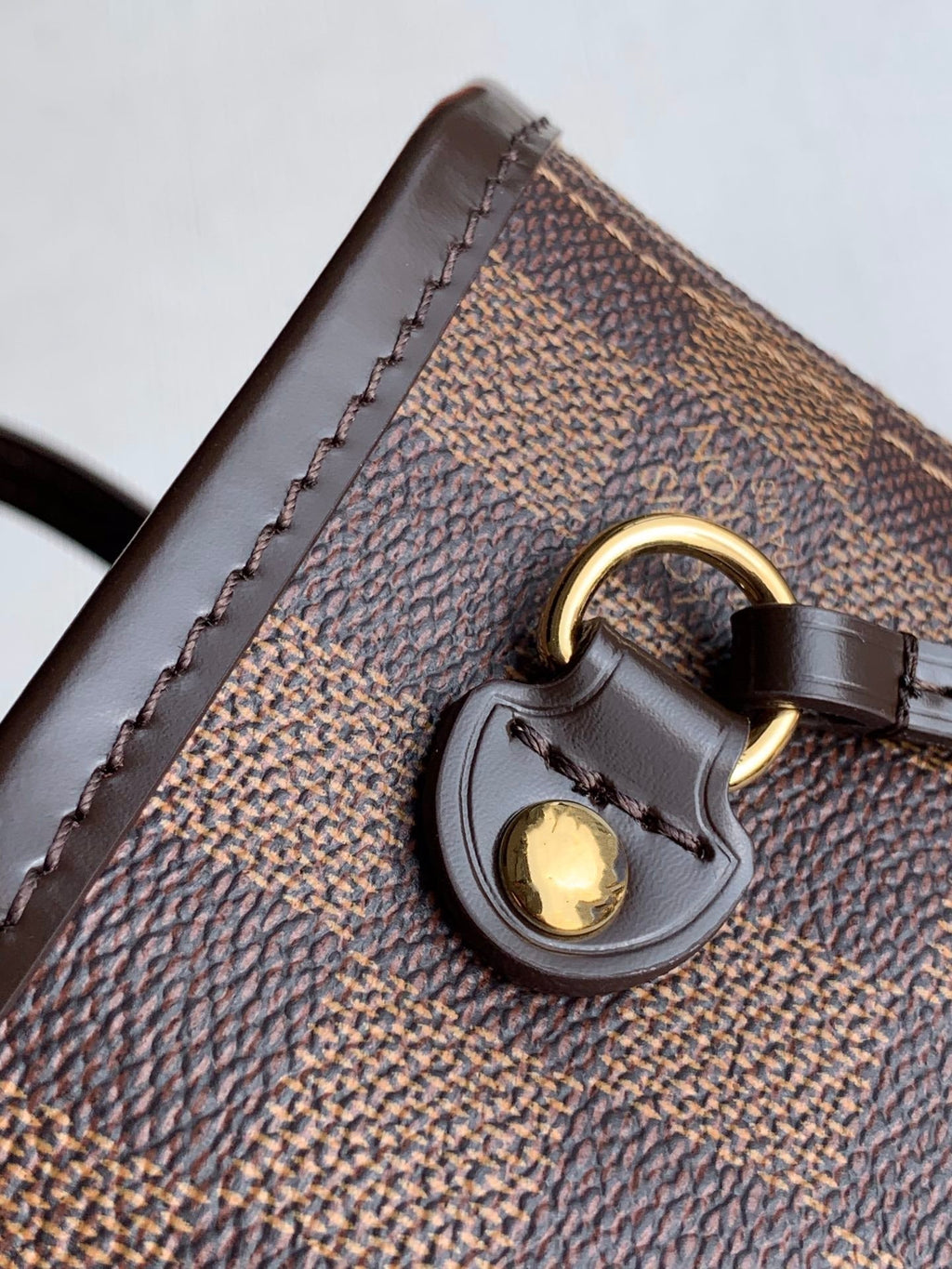 LOUIS VUITTON NEVER FULL MM WITH DUSTBAG DAMIER EBENE CANVAS 29CM