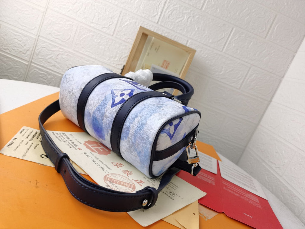 LOUIS VUITTON LV KEEPALL XS 21 MONOGRAM WATER COLOR BLUE CANVAS