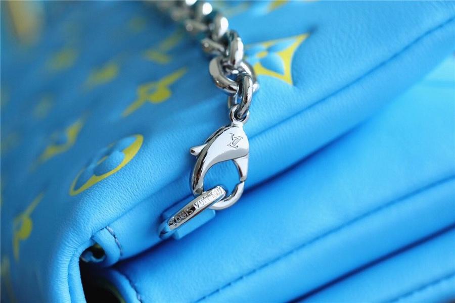 LOUIS VUITTON POCHETTE COUSSIN 20 MINT GREEN YELLOW MONOGRAM LAMBSKIN
