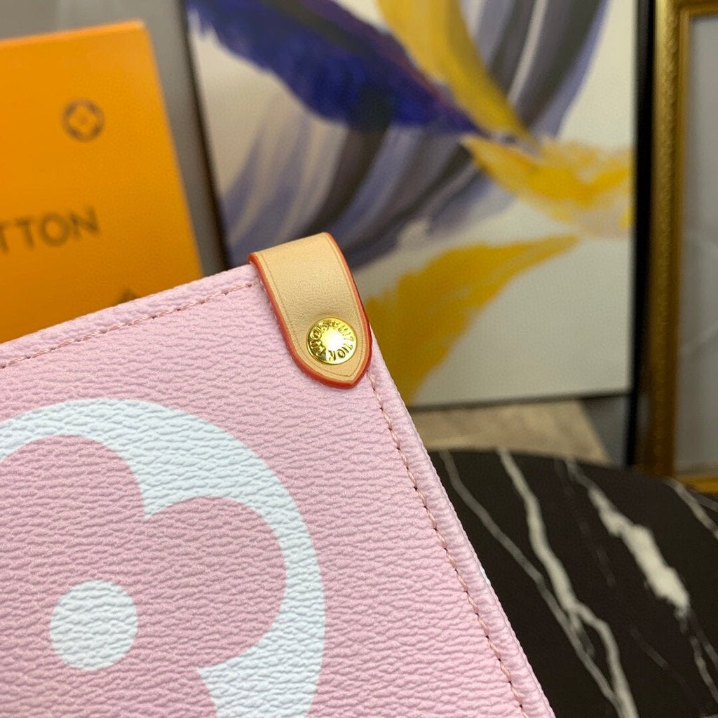 LOUIS VUITTON ONTHEGO GM 41 LIGHT PINK MONOGRAM GIANT COATED CANVAS