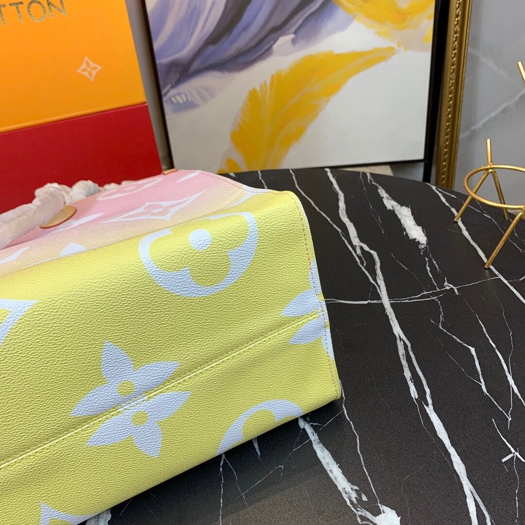 LOUIS VUITTON ONTHEGO GM 41 LIGHT PINK MONOGRAM GIANT COATED CANVAS
