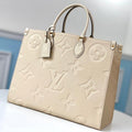 LOUIS VUITTON ONTHEGO GM 41 CREAM MONOGRAM EMPREINTE GIANT CANVAS