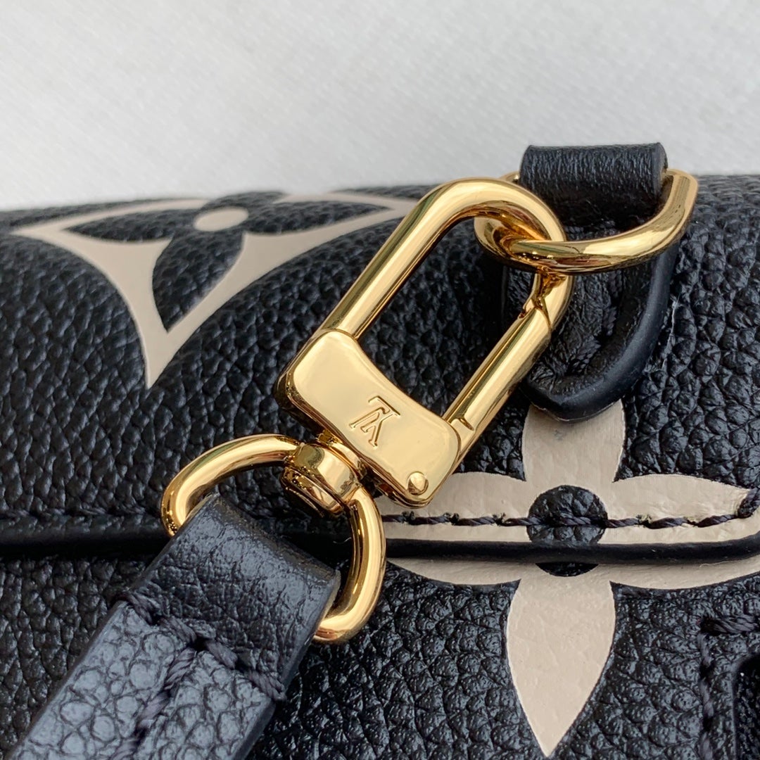 LOUIS VUITTON TINI BACKPACK BLACK BEIGE MONOGRAM CANVAS