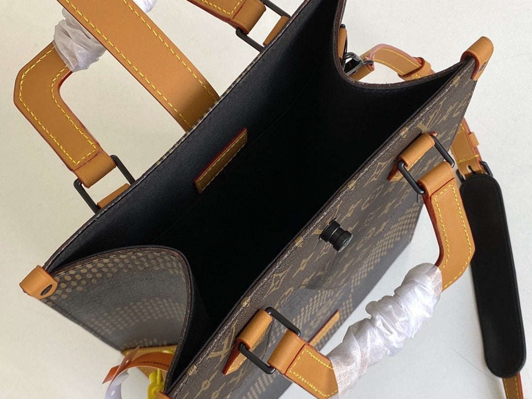 LOUIS VUITTON MINI TOTE 25 GIANT DAMIER EBENE