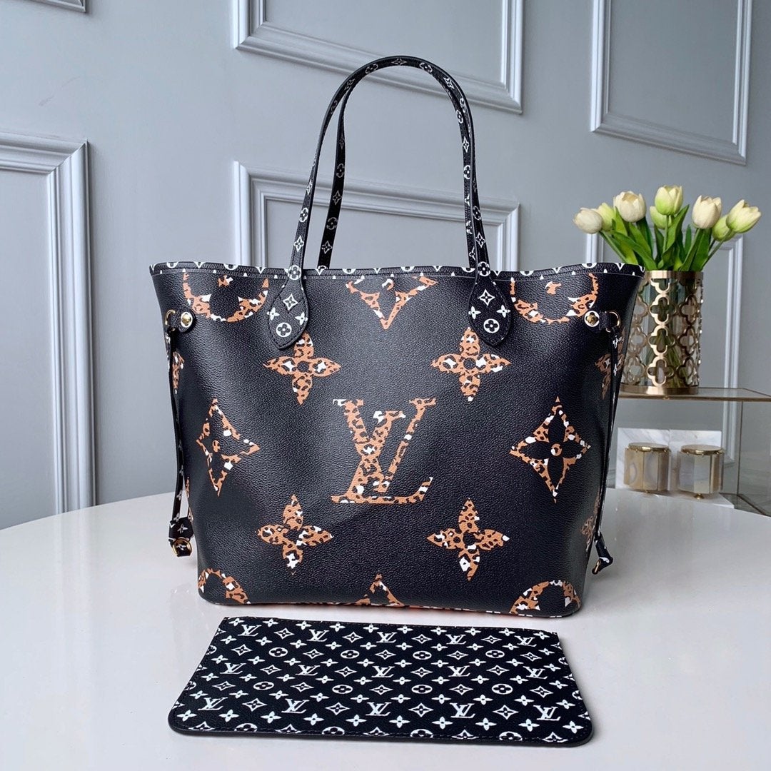LOUIS VUITTON NEVERFULL MM 32 NOIR MONOGRAM