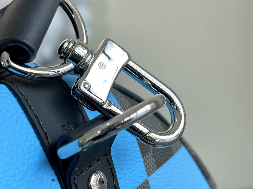LOUIS VUITTON KEEPALL 50 BANDOULIERE BLUE DAMIER GRAPHITE