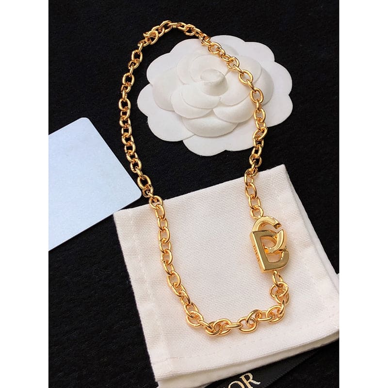 18K Dior Lock Necklace