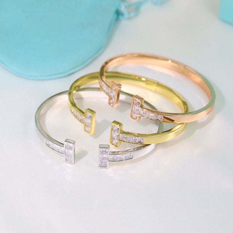 18K Tiffany Diamond Square Bracelet