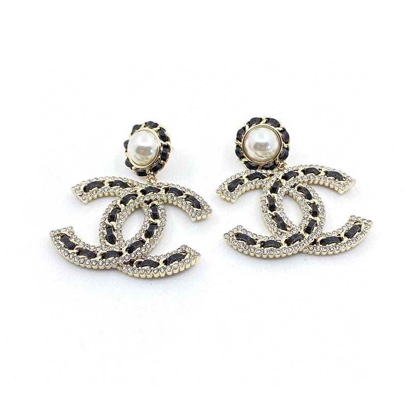 18K  Chanel Pearl Drop Earrings