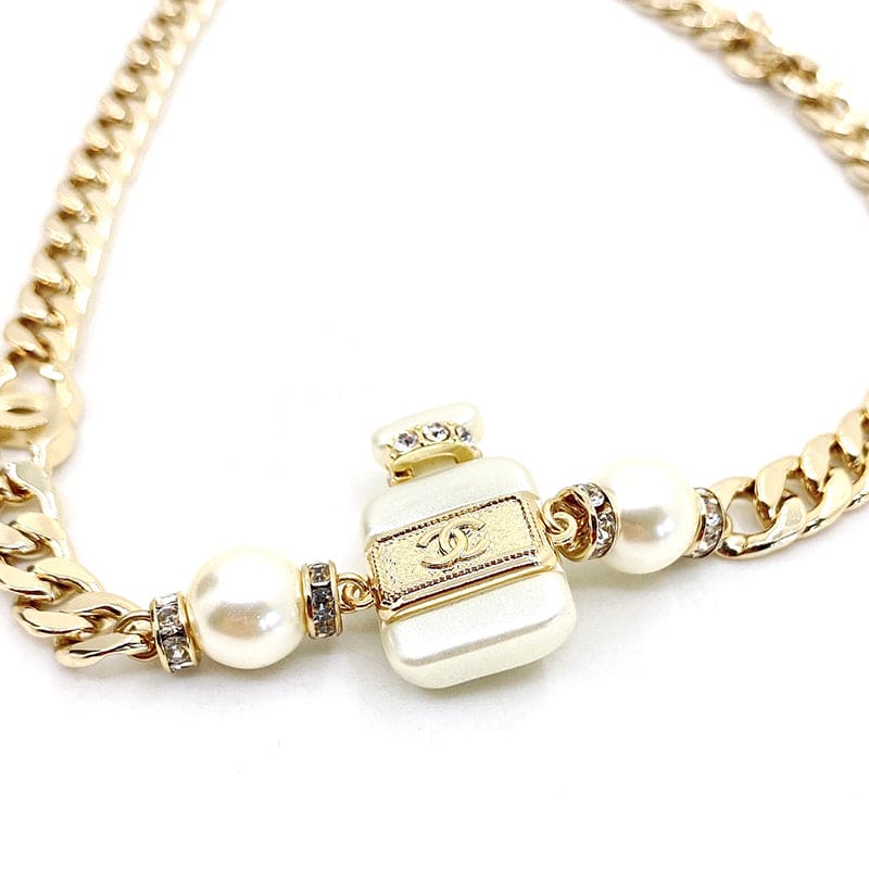 18K  Chanel No. 5 Perfume Bottle Pendant Necklace