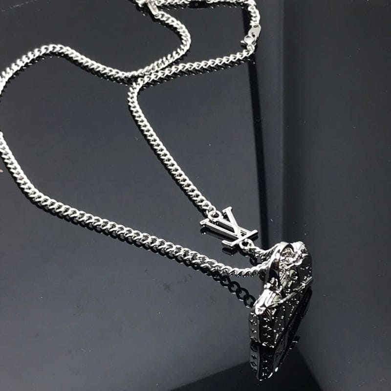 18K Louis Vuitton Monogram Chain Bag Necklace