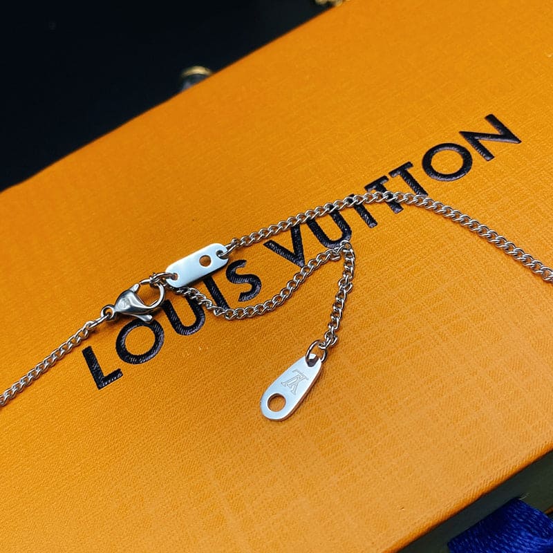 18K Louis Vuitton Monogram Eclipse Charms Necklace