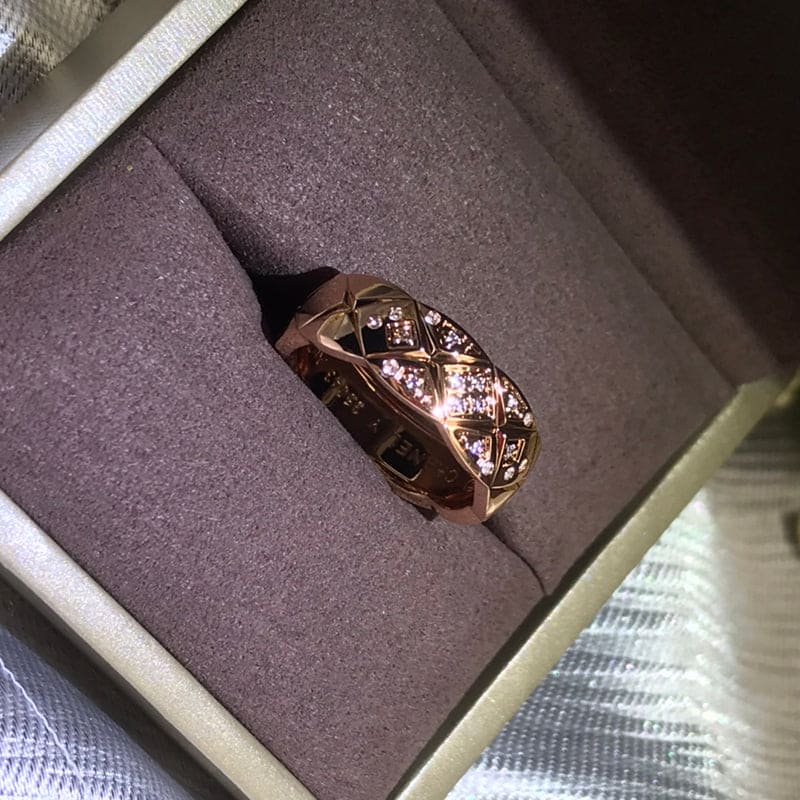 18K Rose Gold  Chanel Coco Crush Diamonds Ring