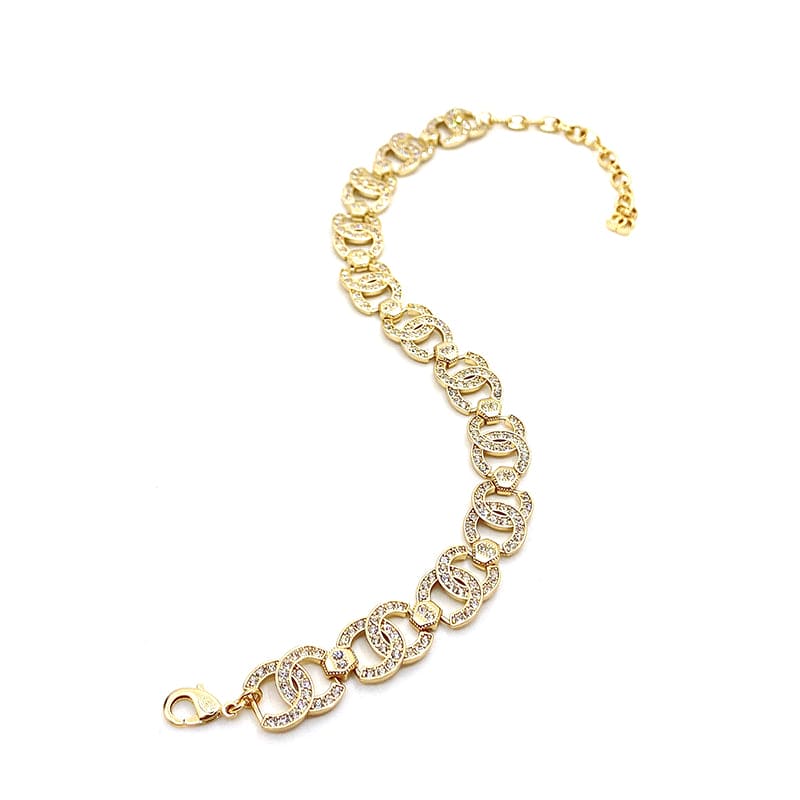 18K Rhinestone 2021  Chanel Interlocking Choker Necklace