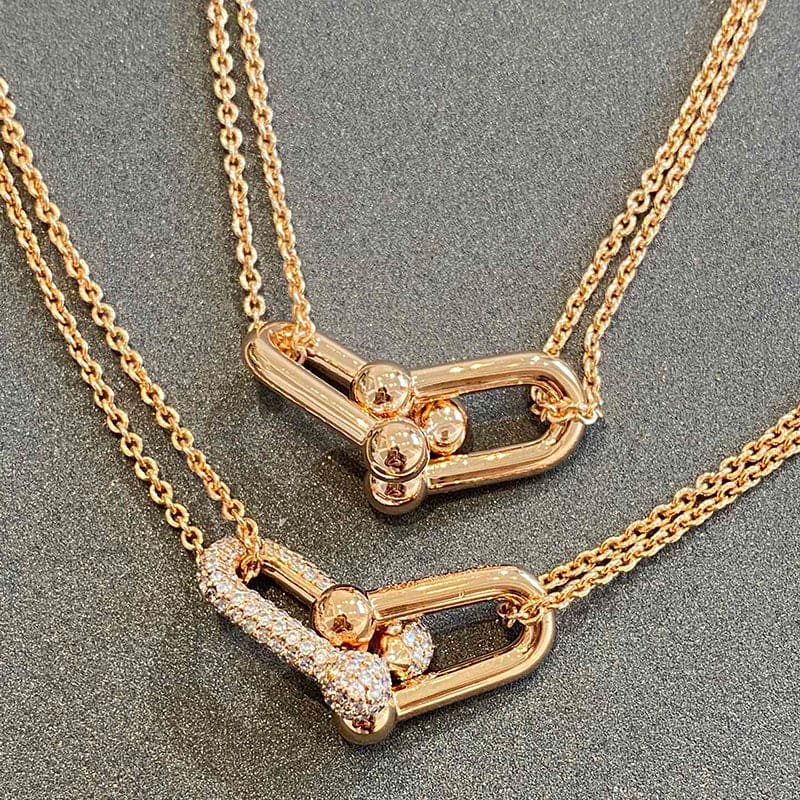 18K Tiffany HardWear Double Link Necklace