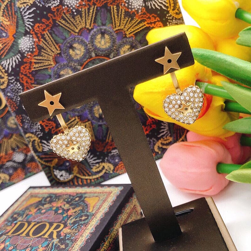 18K Dior Star & Heart Earrings