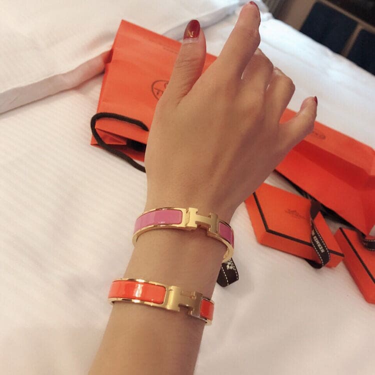 18K Clic Hermes Orange Bracelet