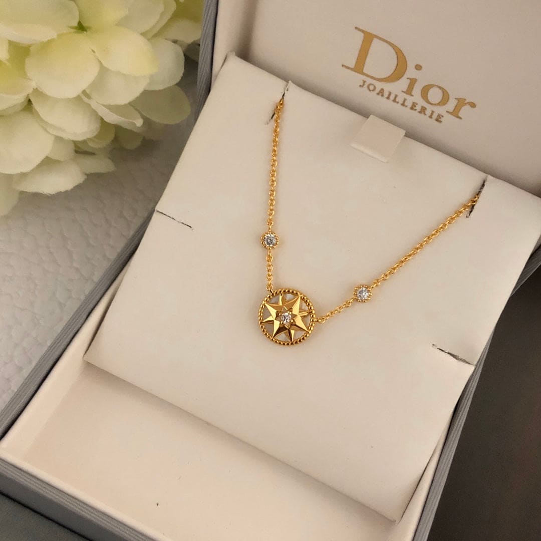 18K Dior Rose Des Vents Vintage Necklace