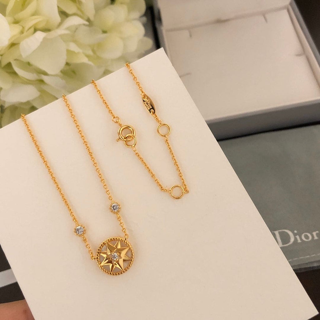18K Dior Rose Des Vents Vintage Necklace