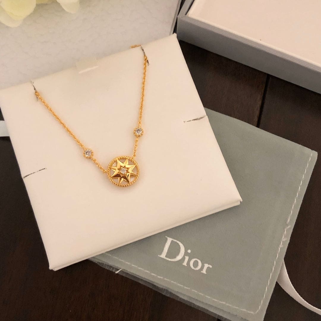 18K Dior Rose Des Vents Vintage Necklace