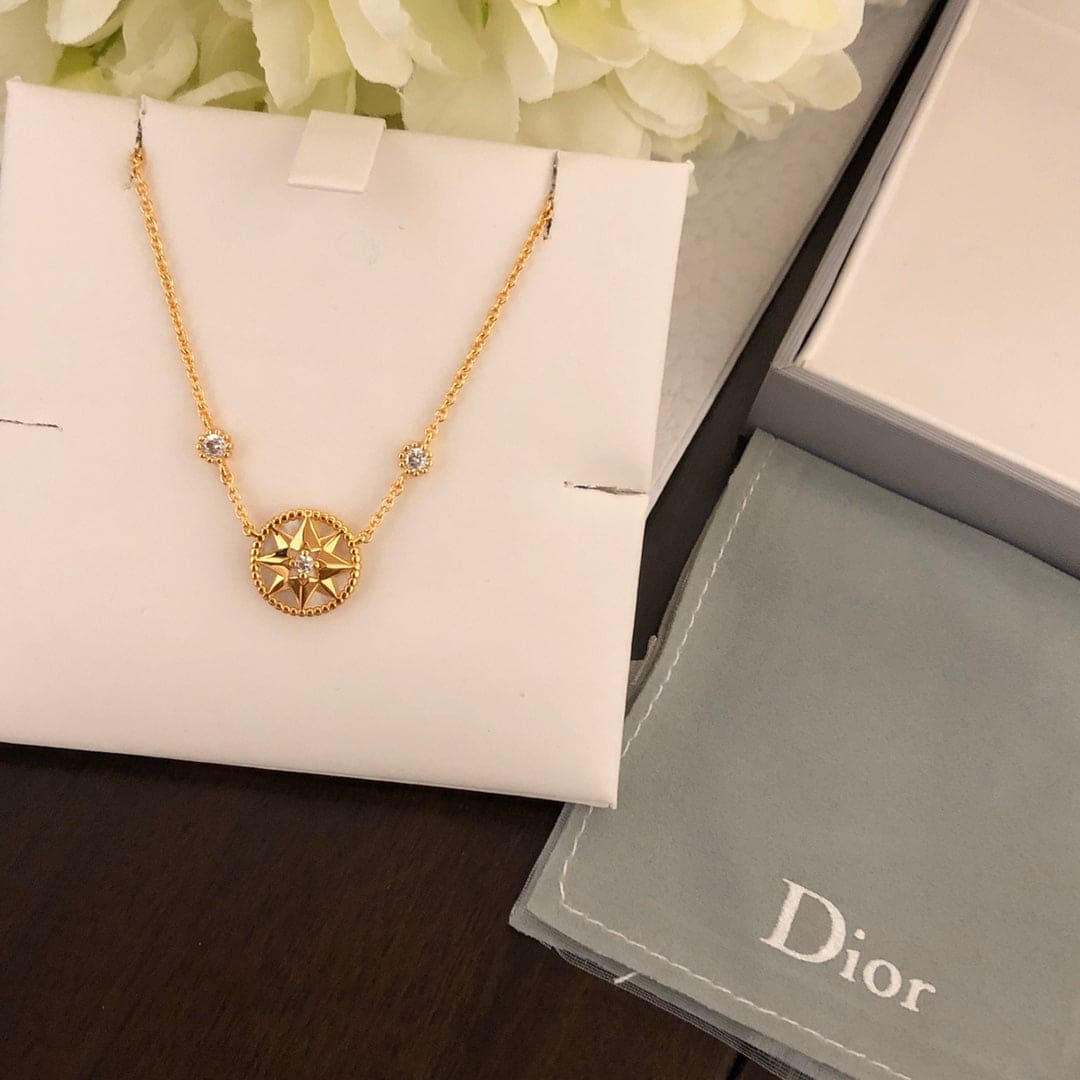 18K Dior Rose Des Vents Vintage Necklace