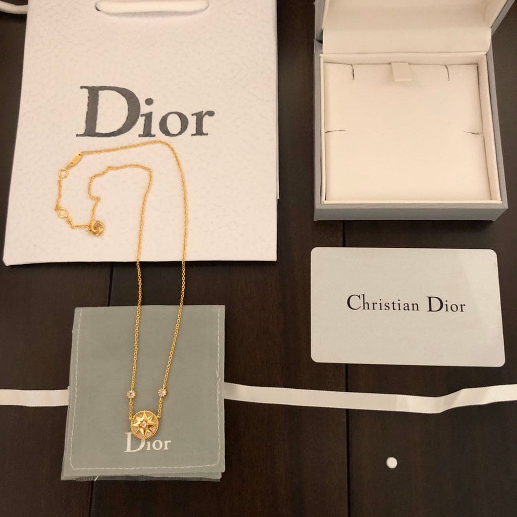 18K Dior Rose Des Vents Vintage Necklace
