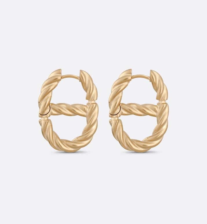 18K Dior Navy Earrings