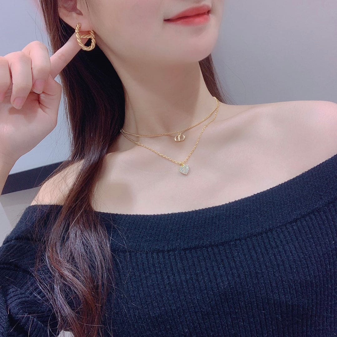18K Dior Navy Earrings