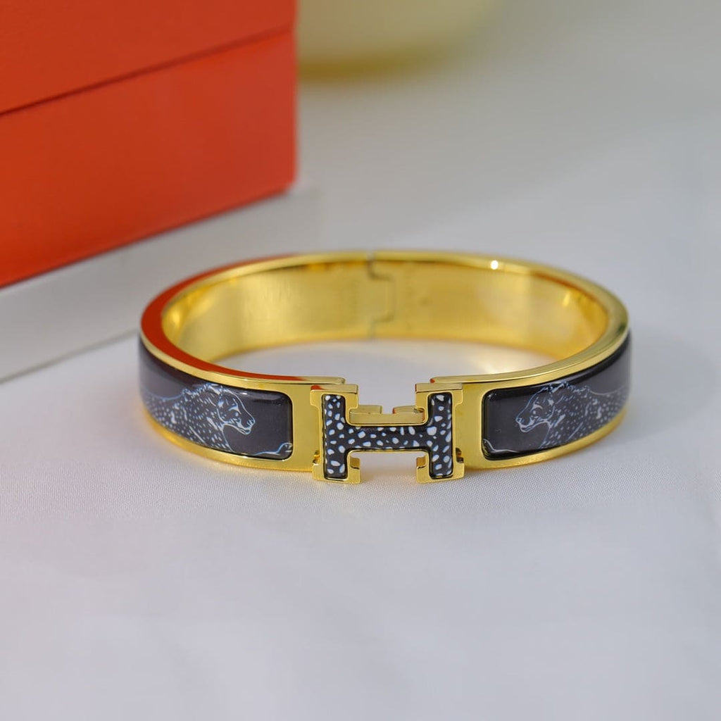 18K Guepards Clic Clac Hermes Bracelet