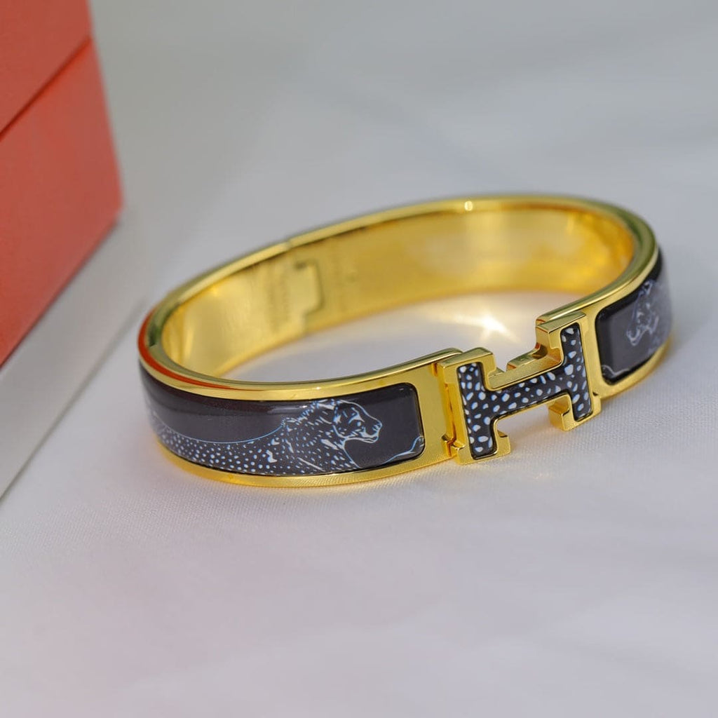 18K Guepards Clic Clac Hermes Bracelet