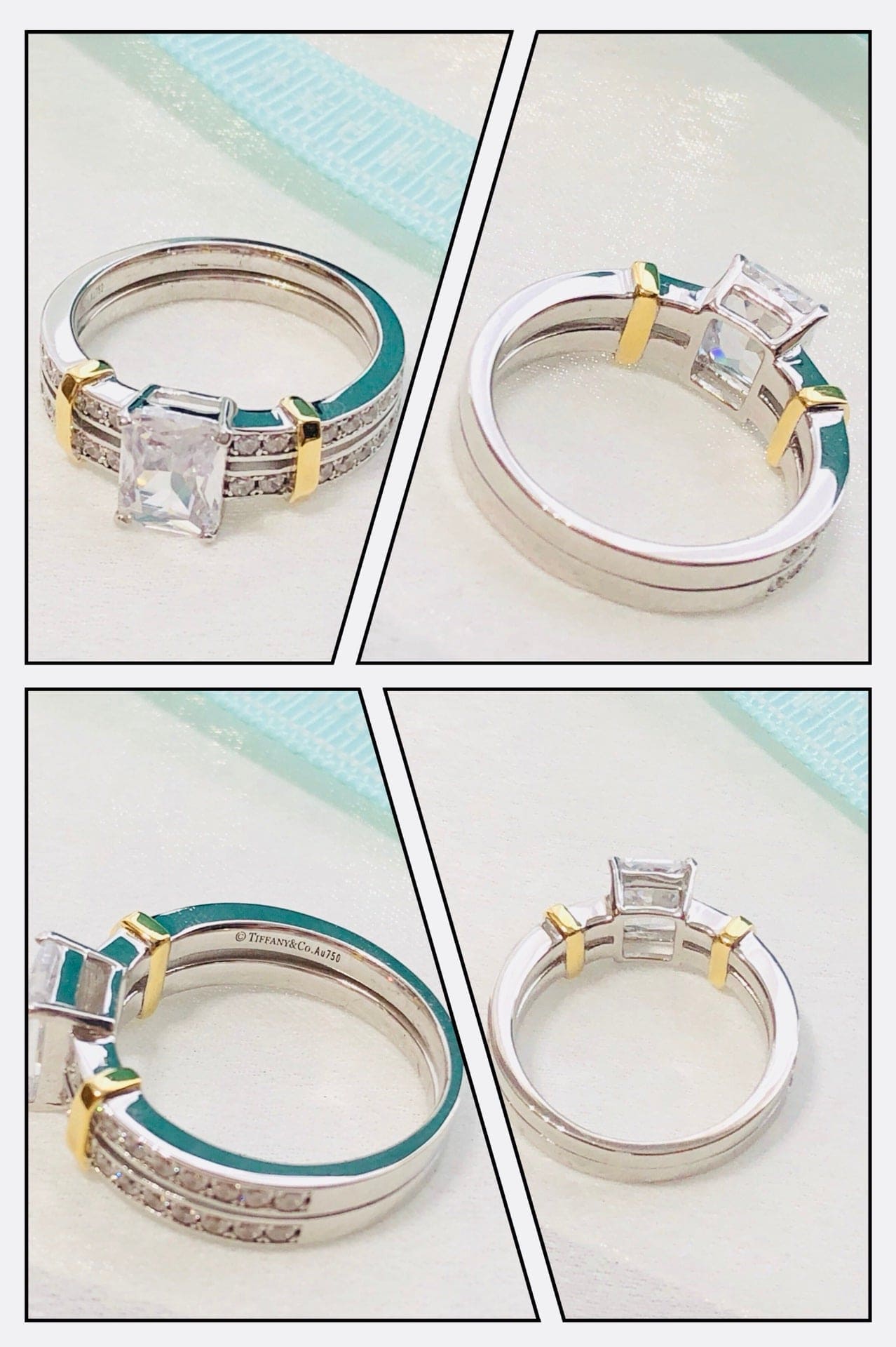 18K Tiffany Diamonds Ring