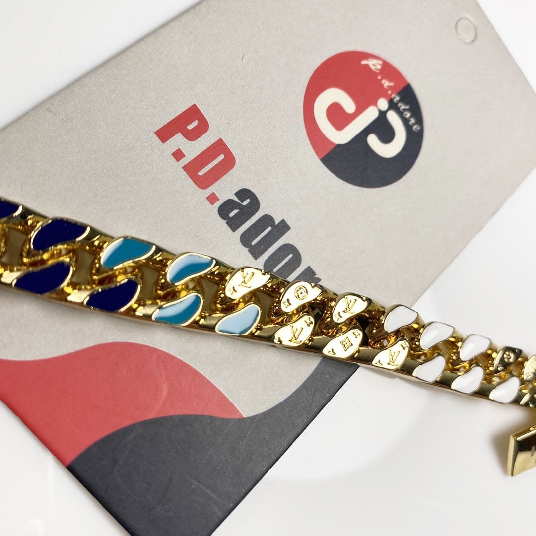 18K Louis Vuitton NBA Chain Links Bracelet