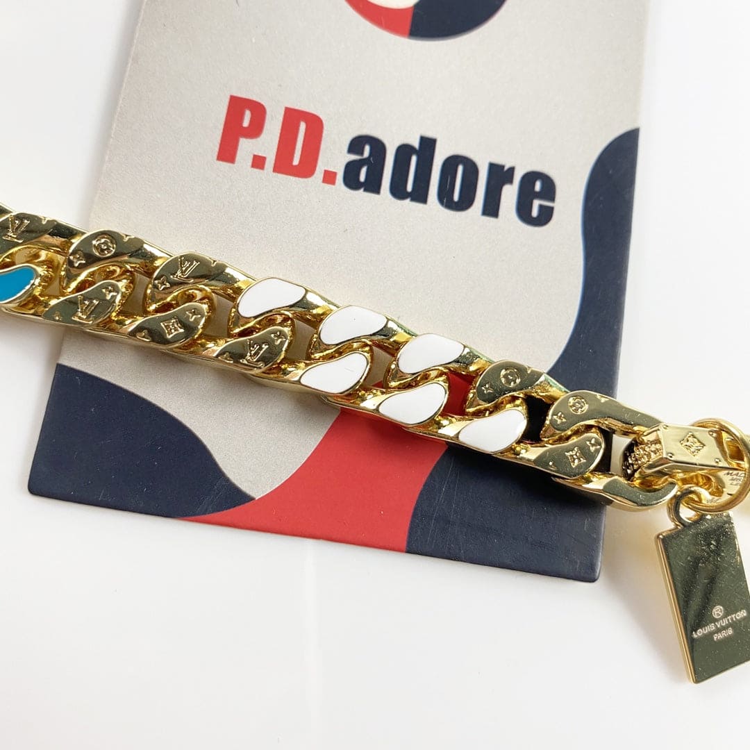 18K Louis Vuitton NBA Chain Links Bracelet
