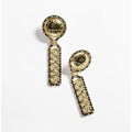 18K  Chanel Leather Earrings
