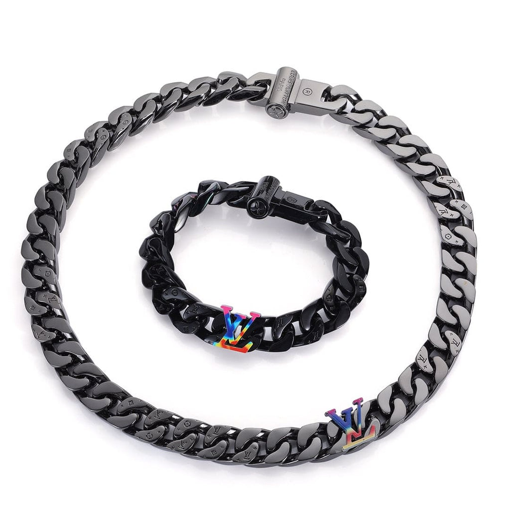 18K Louis Vuitton Rainbow Chain Link Bracelet