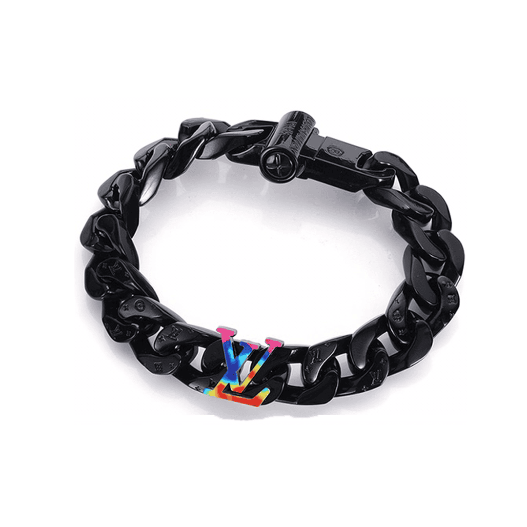 18K Louis Vuitton Rainbow Chain Link Bracelet