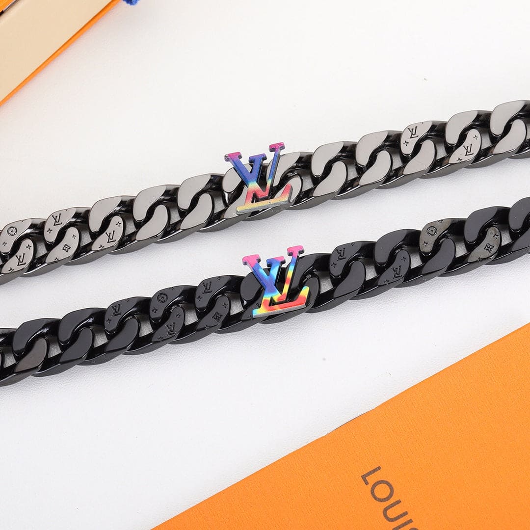 18K Louis Vuitton Rainbow Chain Link Necklace