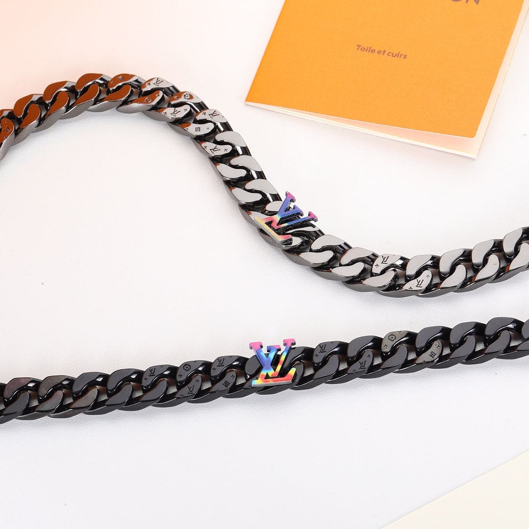 18K Louis Vuitton Rainbow Chain Link Necklace