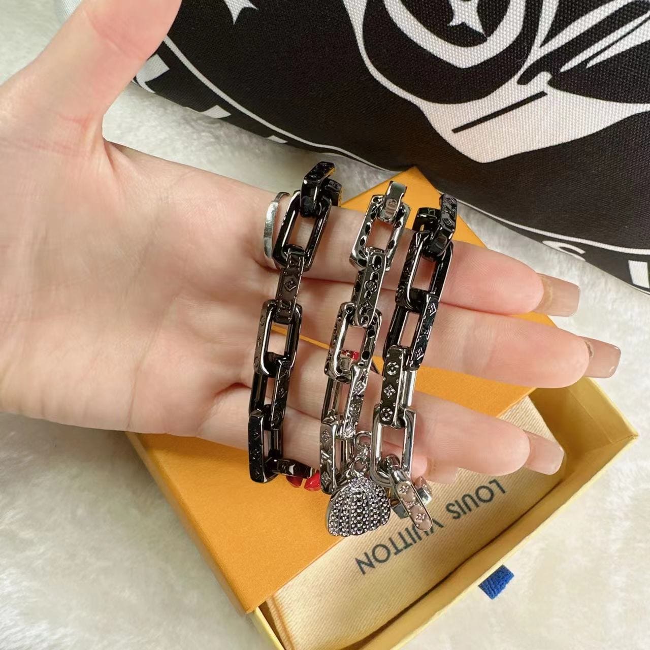 18K Louis Vuitton x YK Monogram Chain Bracelet