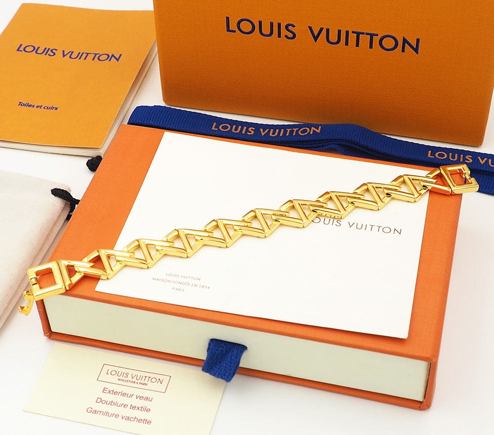 18K Louis Vuitton Volt Curb Chain Large Bracelet