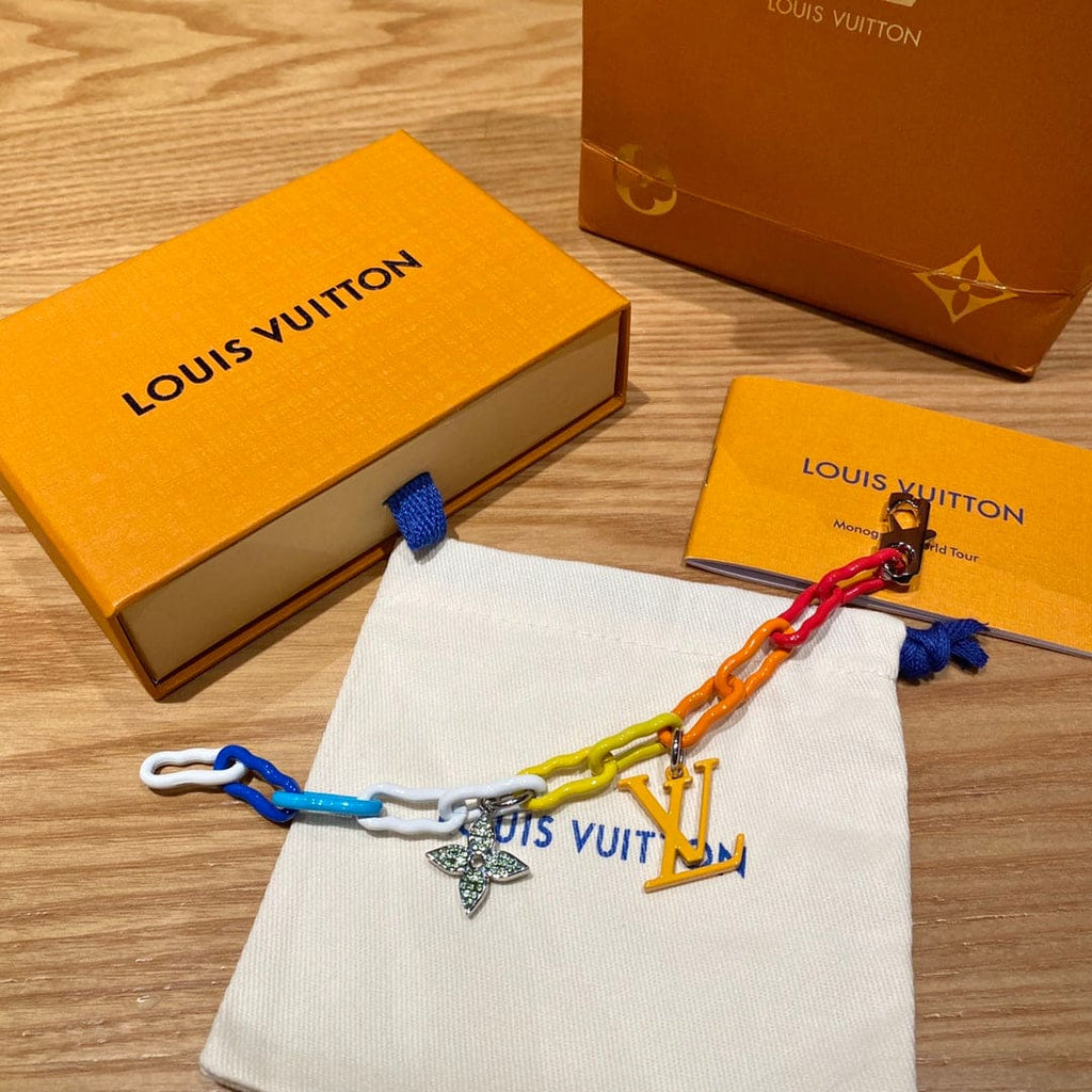 18K Louis Vuitton Rainbow Ceramic Chain Bracelet