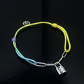 18K Louis Vuitton Silver Lockit X Virgil Abloh Rainbow Bracelet