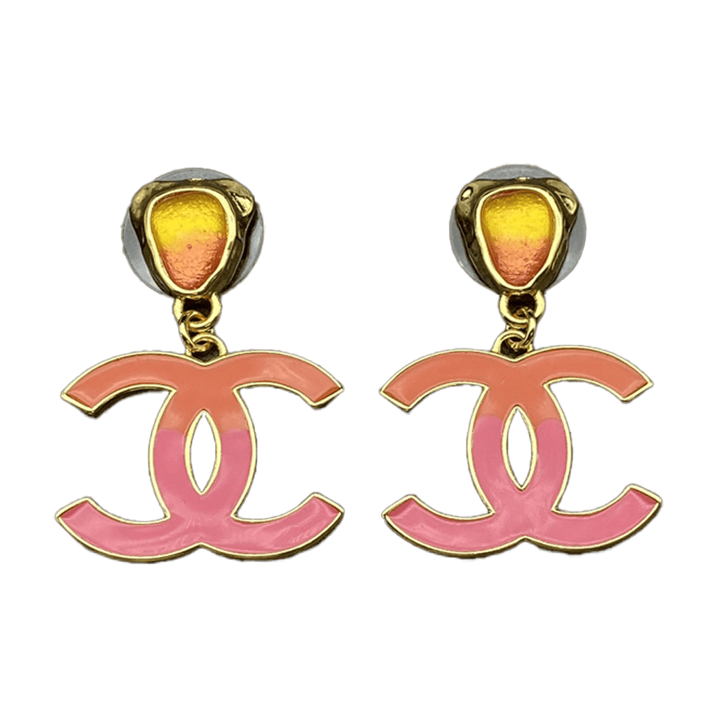 18K Classic Pink  Chanel Dangle Earrings