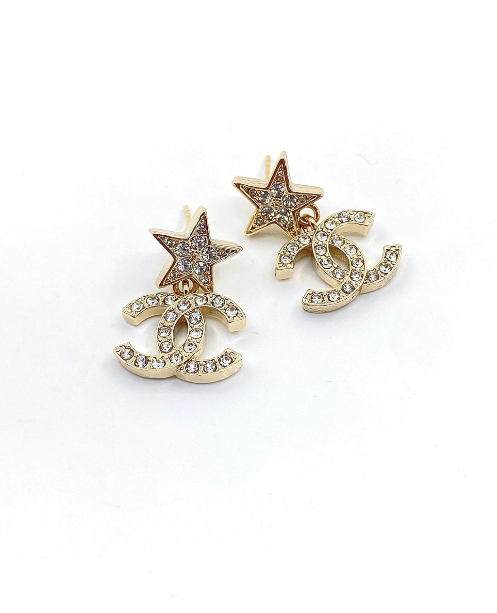 18K  Chanel Star Diamond Earrings