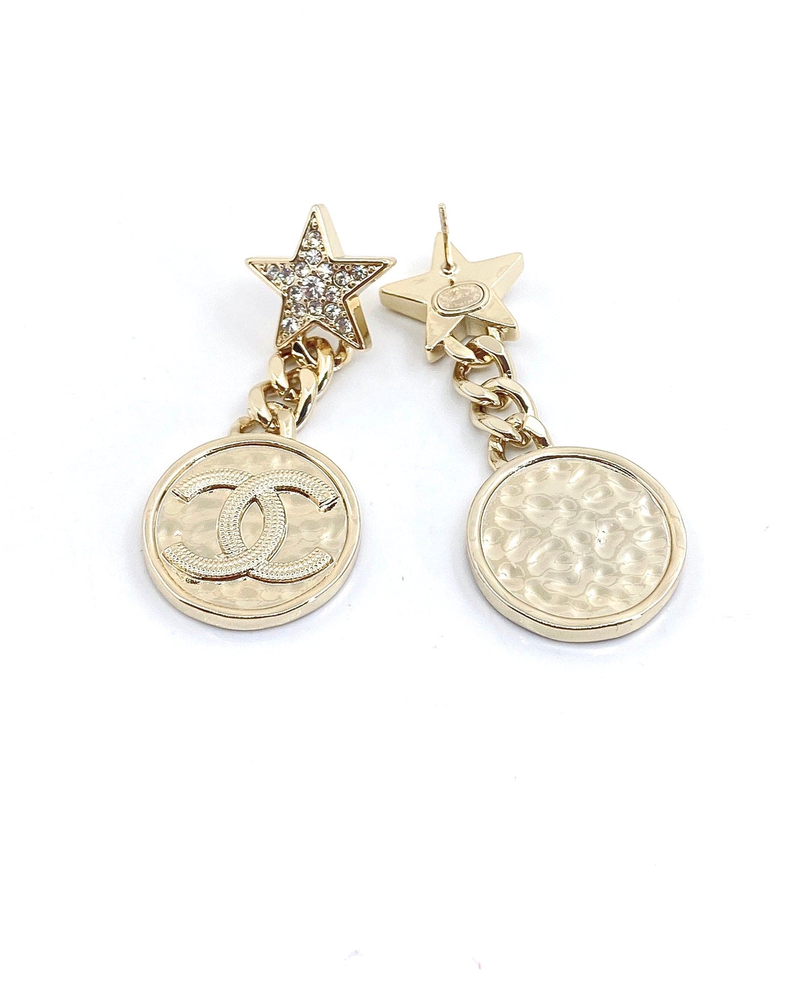 18K  Chanel Star Vintage Earrings