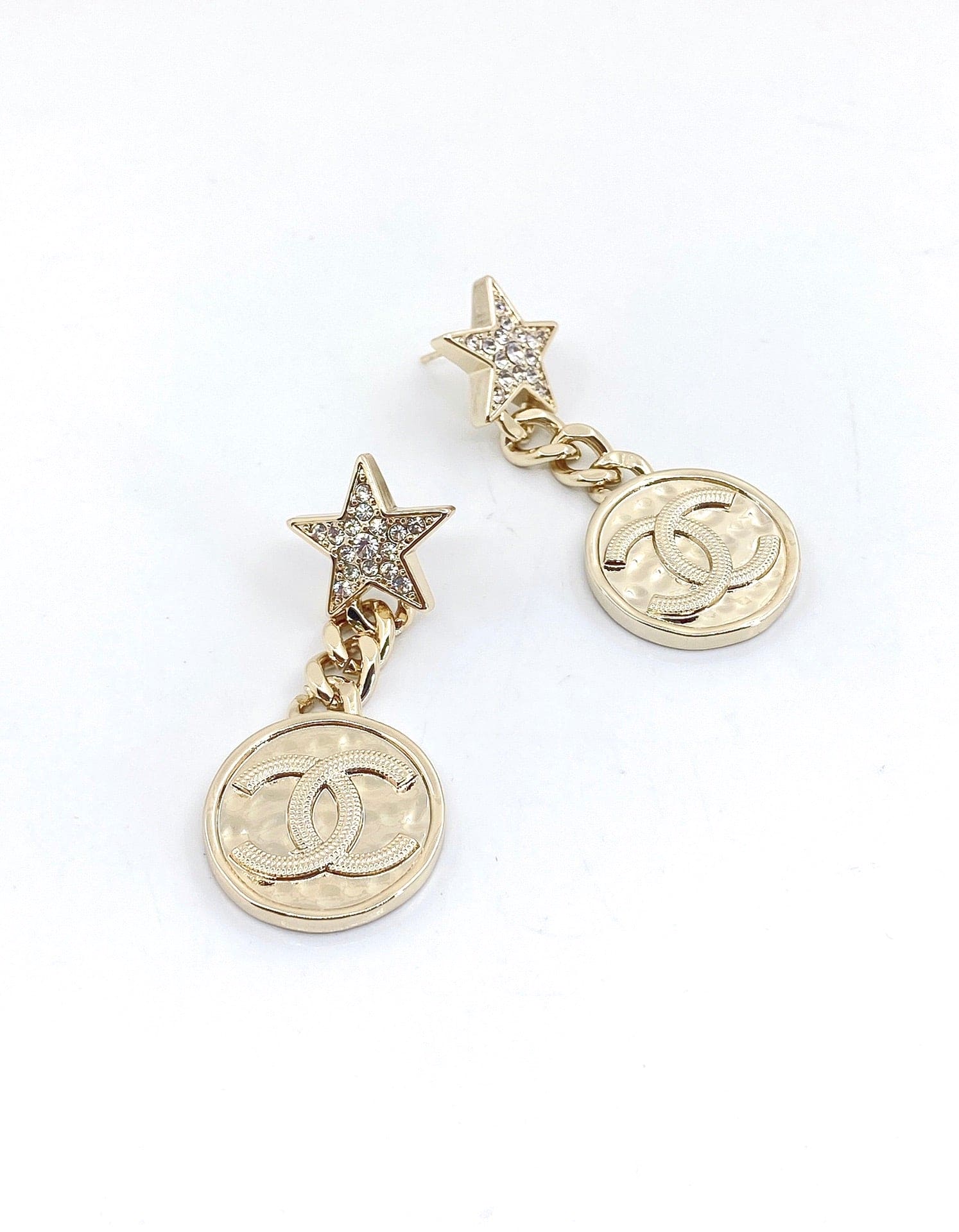 18K  Chanel Star Vintage Earrings