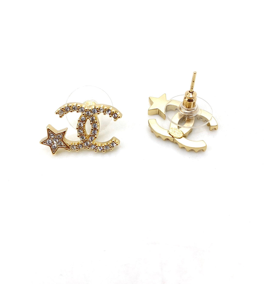 18K  Chanel Star Earrings