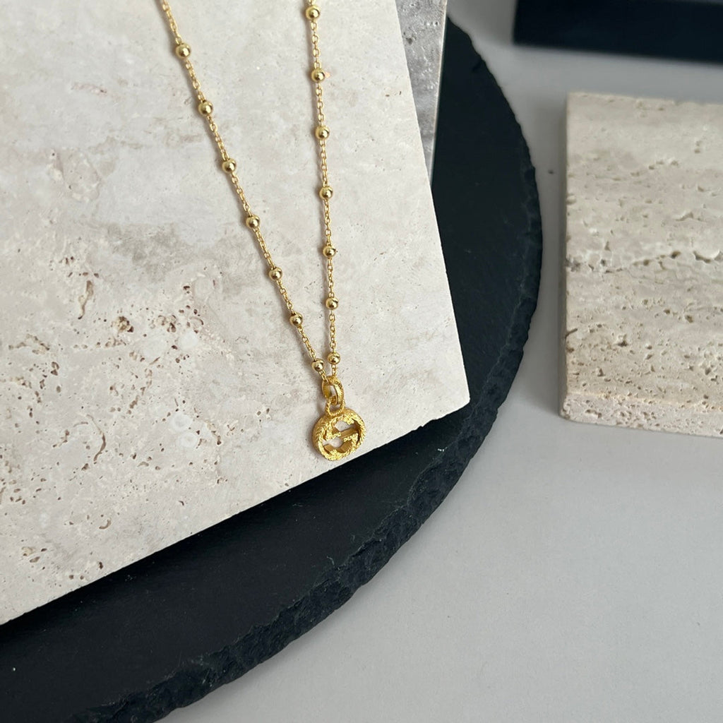18K Double Gucci Interlocking Gucci Necklace