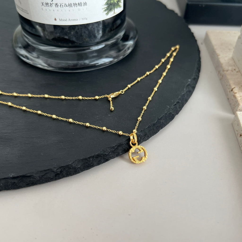 18K Double Gucci Interlocking Gucci Necklace