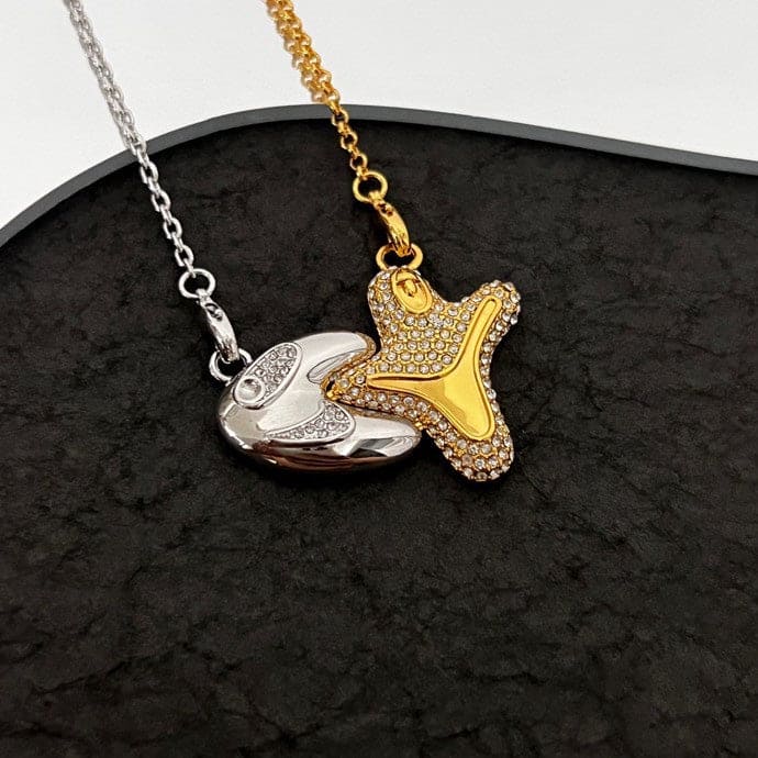 18K Dior Homme x Kenny Scharf Crystal Pendant Necklace